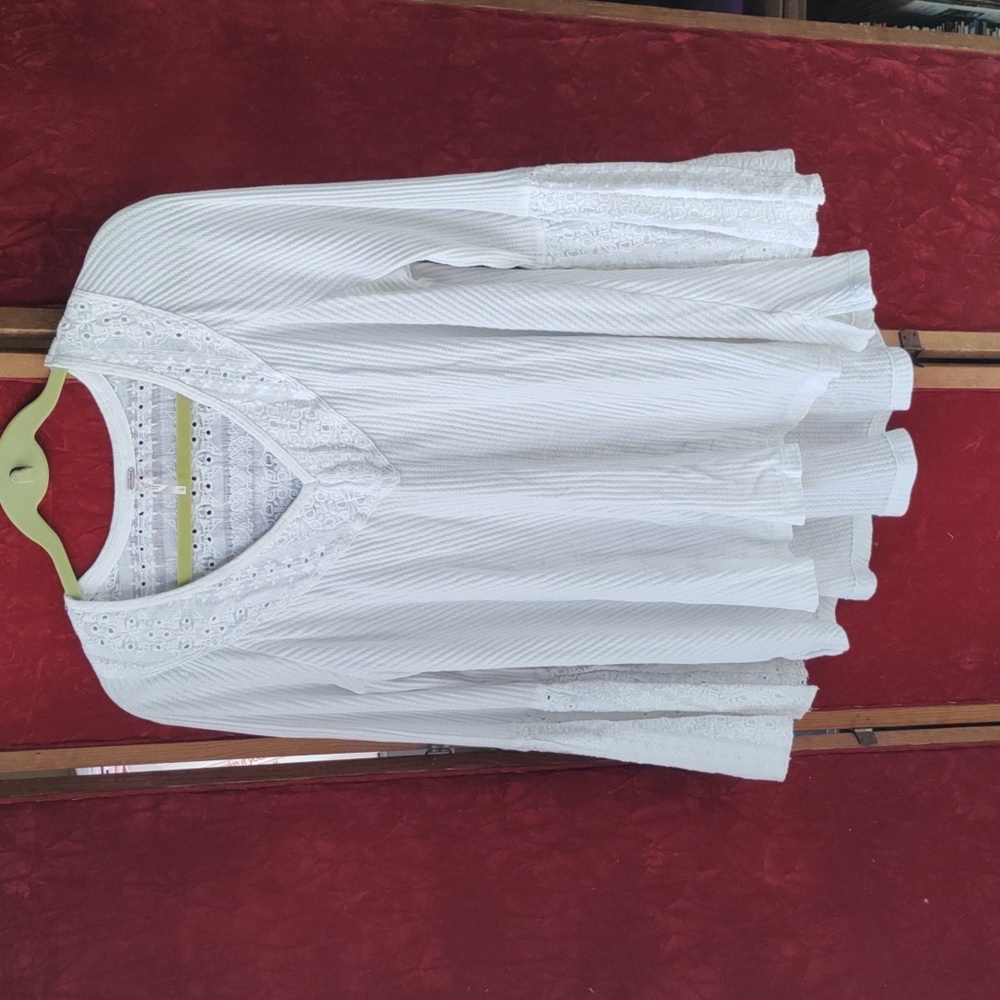White free people blouse size large